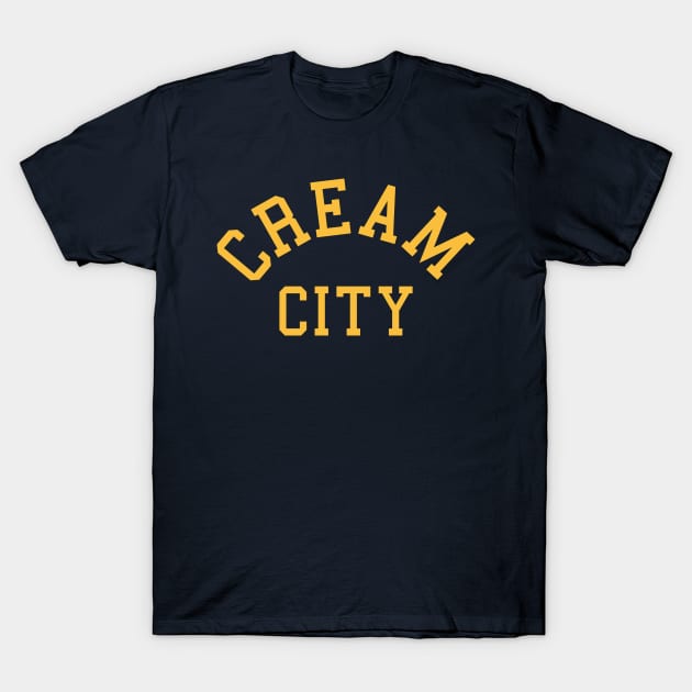 Milwaukee 'Cream City' Baseball & Beer Fan T-Shirt: Bold Design Celebrating Baseball and Brews! T-Shirt by CC0hort